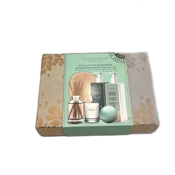 Tuscan Hills 6Pc Eucalyptus & Rosehip Aromatherapy Body Care Gift Set:NEW IN BOX - Picture 1 of 3